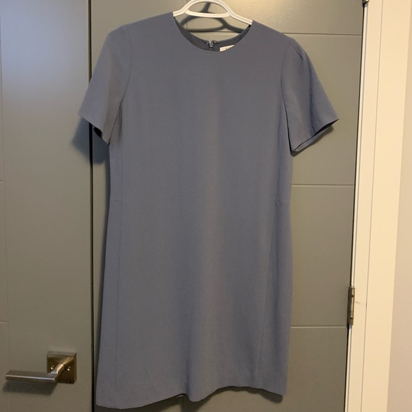 Muted blue t-shirt dress. Size 4 - Picture 1 of 3